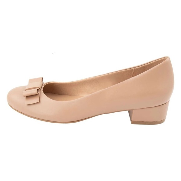 FIONI Grace Low Block Heel Pump With Bow Round Toe Size 8 New - Picture 13 of 14